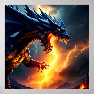 Dragon Fire Lightning Fight Two Poster