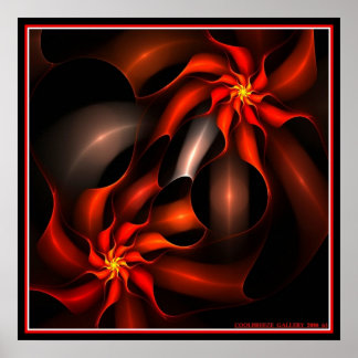 DRAGON-FIRE LILIES POSTER