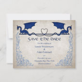 Dragon Fire Medieval Fantasy Wedding Save The Date (Front)