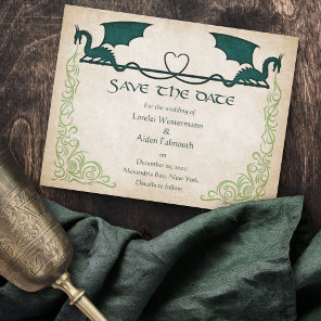Dragon Fire Medieval Fantasy Wedding Save The Date