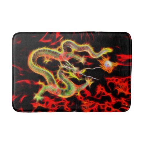 Dragon Fire on Lucky Energy Bathroom Mat