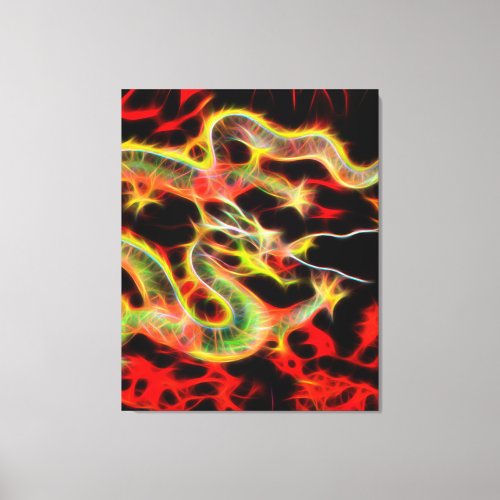 Dragon Fire on Lucky Energy Canvas Print