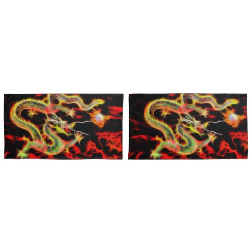 Dragon Fire on Lucky Energy Pillowcase