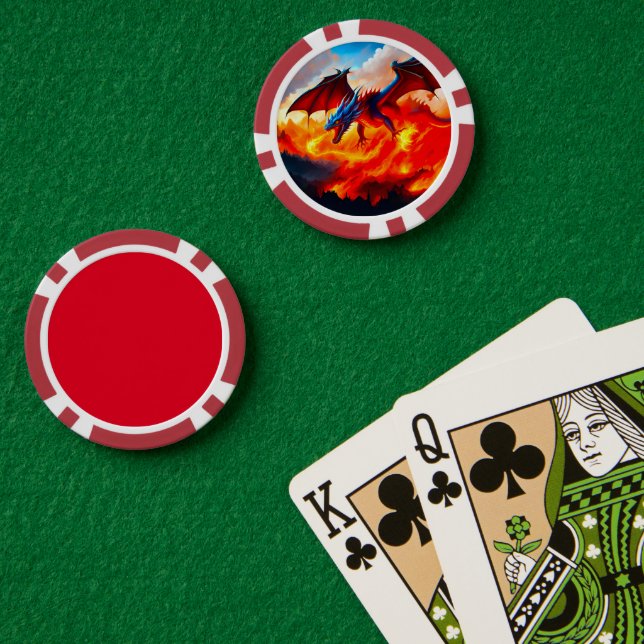 Dragon Fire Poker Chips (Poker Table (Double))