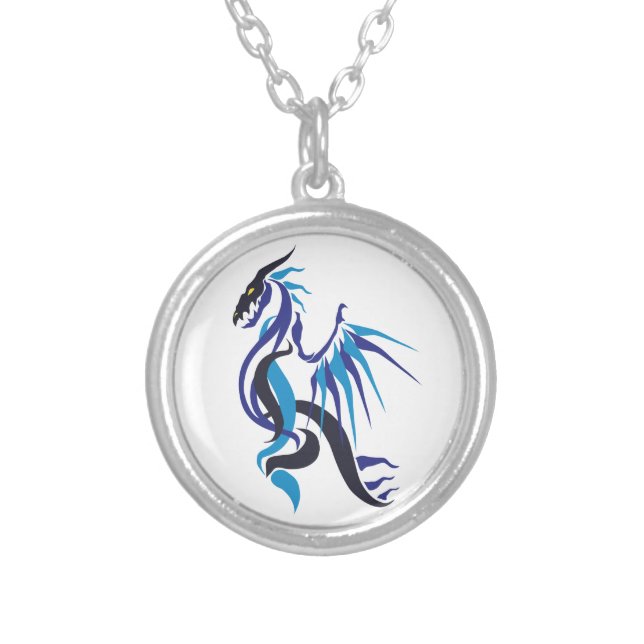 Dragon Fire Silver Plated Necklace (Front)