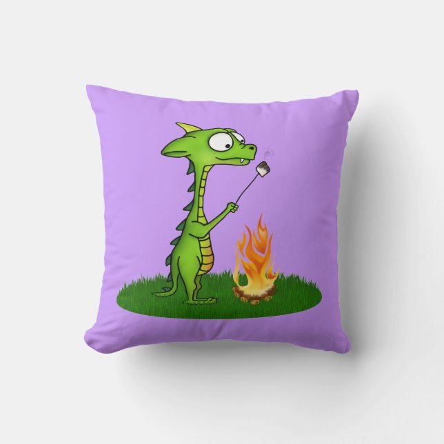 Dragon Fire Throw Pillow (Front)