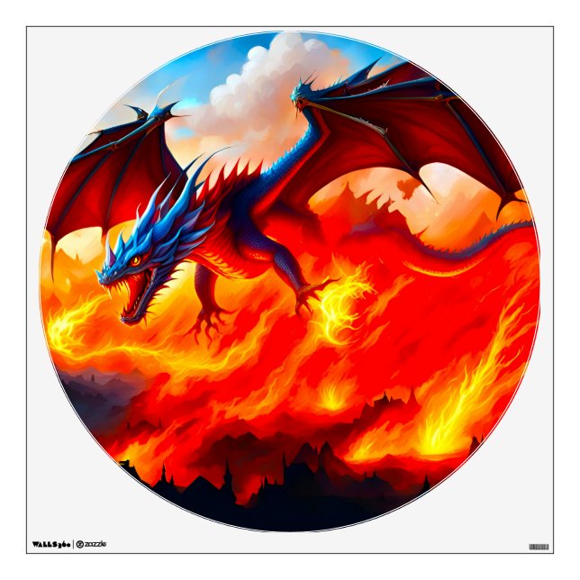 Dragon Fire Wall Decal (Front)