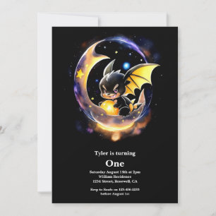 Dragon First Birthday Invitation