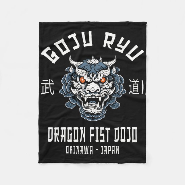 Dragon Fist Dojo Goju Ryu Karate  Fleece Blanket (Front)