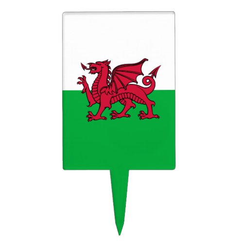 Dragon Flag of Wales Celtic Welsh National Flag Cake Topper