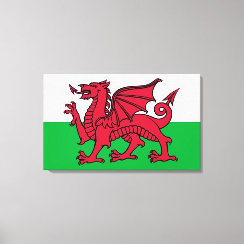 Dragon Flag of Wales Celtic Welsh National Flag Canvas Print