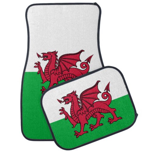 Dragon Flag of Wales Celtic Welsh National Flag Car Floor Mat