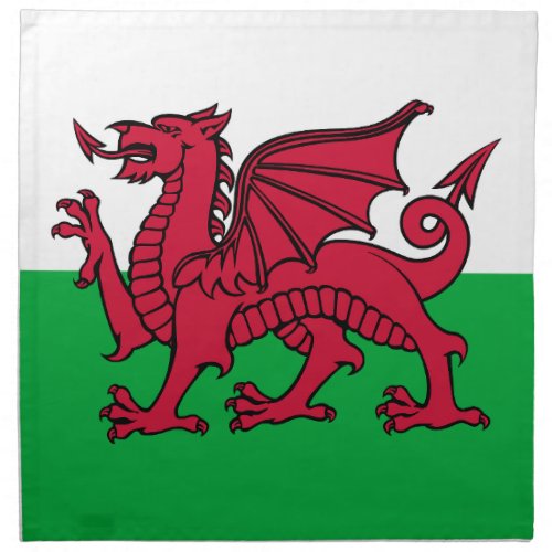 Dragon Flag of Wales Celtic Welsh National Flag Cloth Napkin