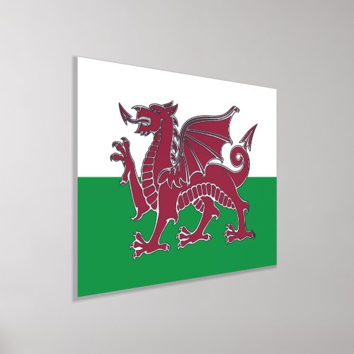 Dragon Flag of Wales Celtic Welsh National Flag Foil Prints