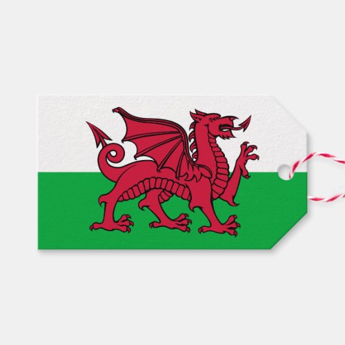 Dragon Flag of Wales Celtic Welsh National Flag Gift Tags