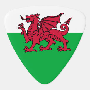 Dragon Flag of Wales, Celtic Welsh National Flag Guitar Pick