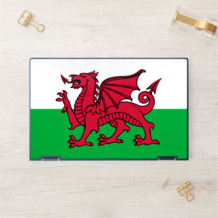Dragon Flag of Wales, Celtic Welsh National Flag HP Laptop Skin