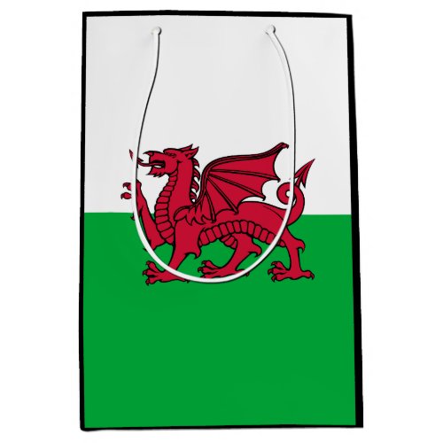 Dragon Flag of Wales Celtic Welsh National Flag Medium Gift Bag