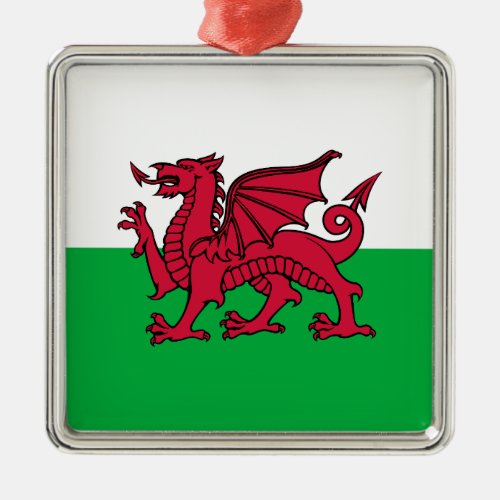 Dragon Flag of Wales Celtic Welsh National Flag Metal Ornament