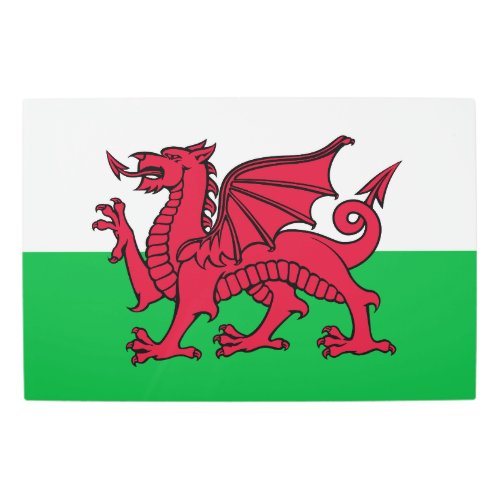 Dragon Flag of Wales Celtic Welsh National Flag Metal Print