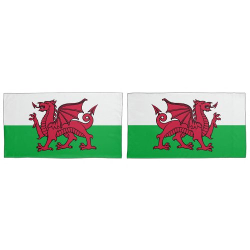 Dragon Flag of Wales Celtic Welsh National Flag Pillow Case