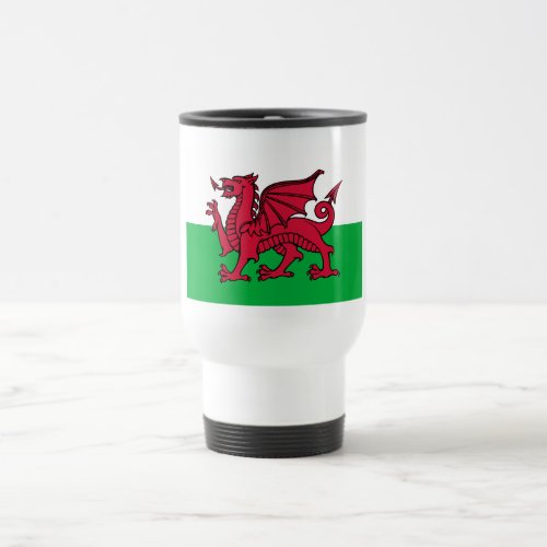 Dragon Flag of Wales Celtic Welsh National Flag Travel Mug