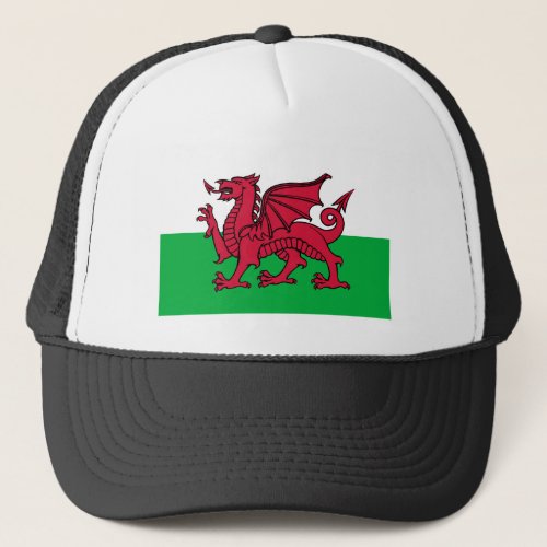 Dragon Flag of Wales Celtic Welsh National Flag Trucker Hat