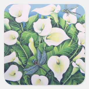 Dragon Flies Square Sticker