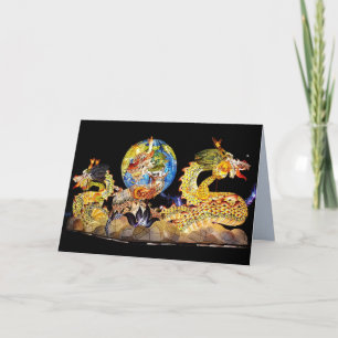dragon float greeting card