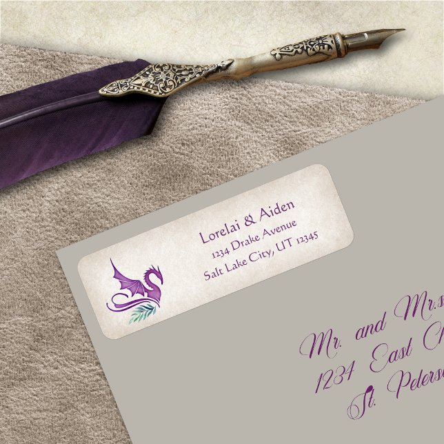 Dragon Floral Wedding Label (Creator Uploaded)