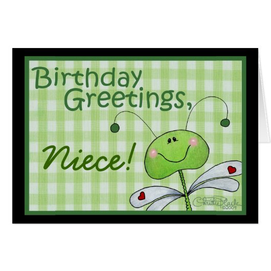 Dragon Fly Birthday personalize Cards (Front Horizontal)