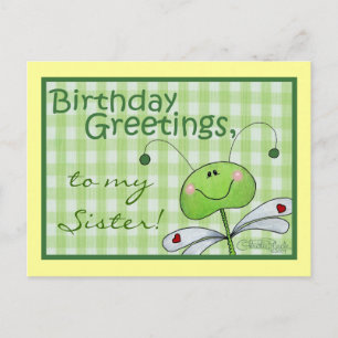 Dragon Fly Birthday personalize Postcard