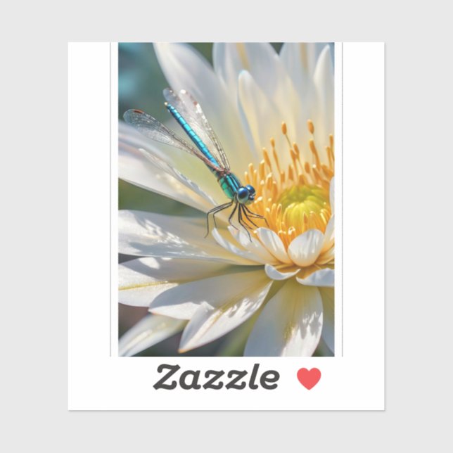 Dragon Fly Flower Sticker (Sheet)