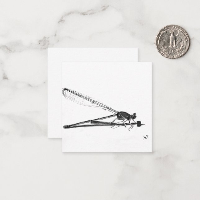 Dragon Fly Note Card (Front/Back In Situ)