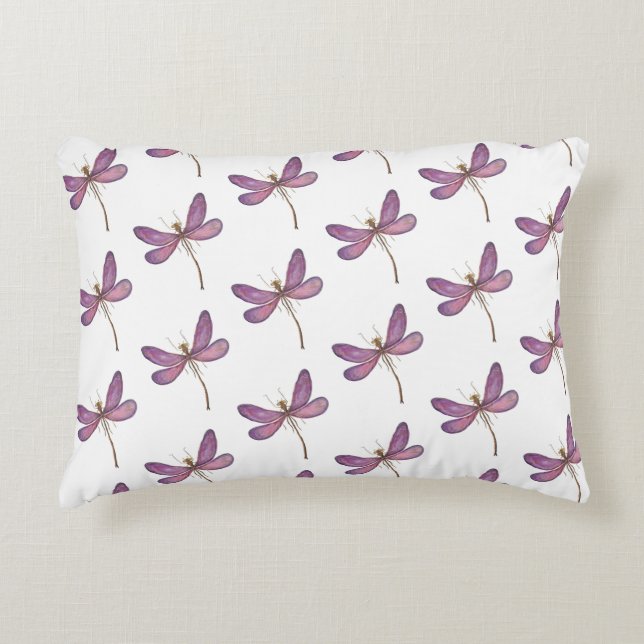 Dragon Fly Pattern Accent Pillow (Front)