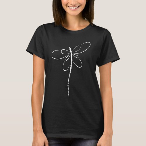 Dragon fly print graphic T_Shirt