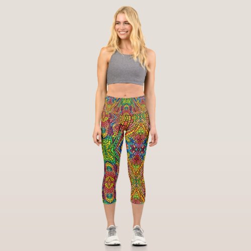 Dragon Fly Wing Capri Leggings