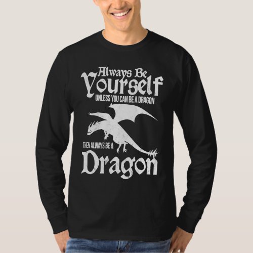 Dragon Flying Dragons Distressed T_Shirt
