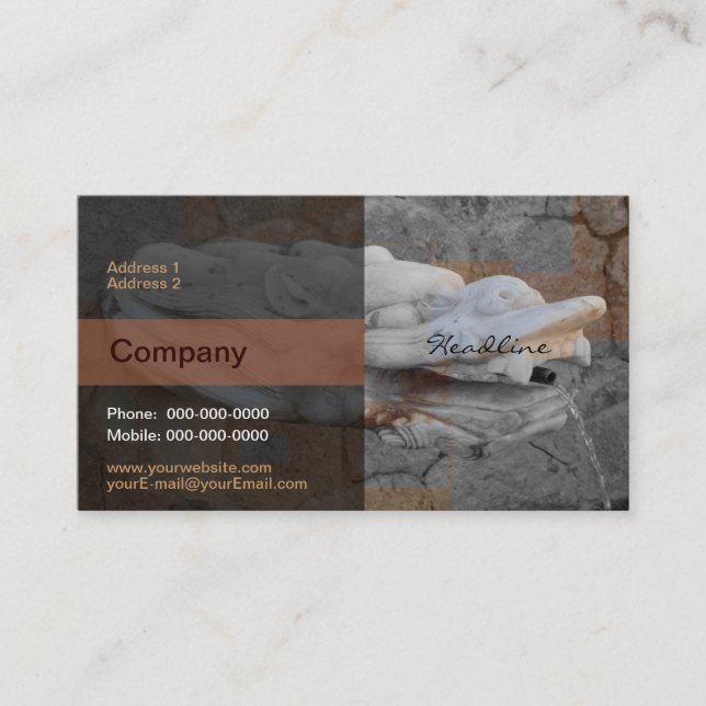 Dragon Fountain Business Card (Front)