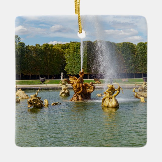 Dragon Fountain in Versailles garden - France Ceramic Ornament (Front)