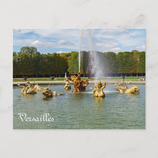 Dragon Fountain in Versailles garden - France Postcard (Front)