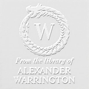 Dragon Frame Library Book Name Initial Monogram Embosser