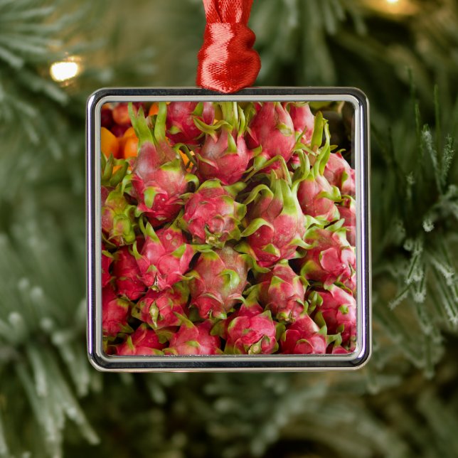 Dragon Fruit | Can Duoc Market Metal Ornament (Tree)
