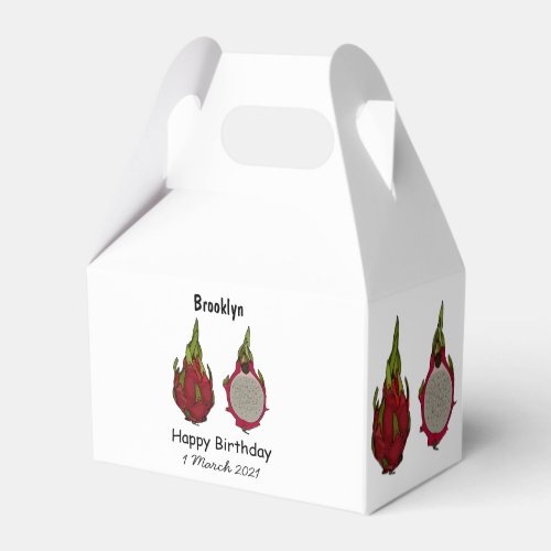 Dragon fruit cartoon illustration  favor boxes