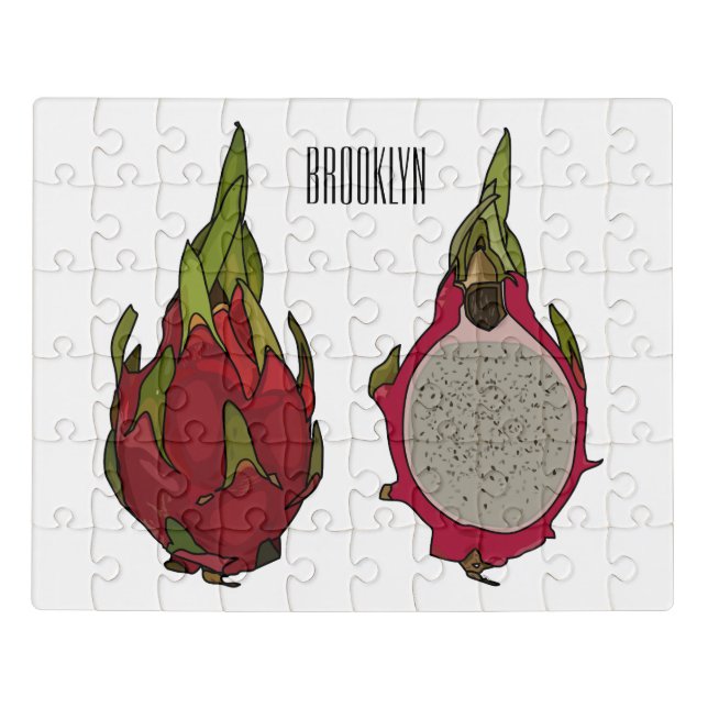 Dragon fruit cartoon illustration  jigsaw puzzle (Puzzle Horizontal)