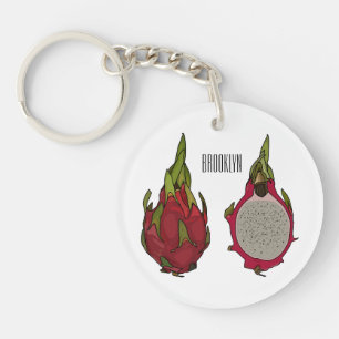 Dragon fruit cartoon illustration  keychain