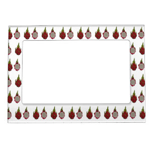 Dragon fruit cartoon illustration magnetic frame