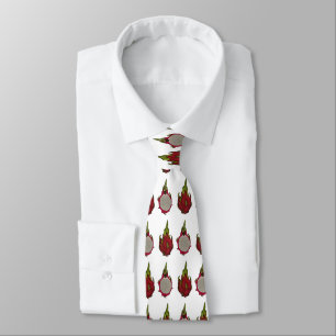 Dragon fruit cartoon illustration neck tie
