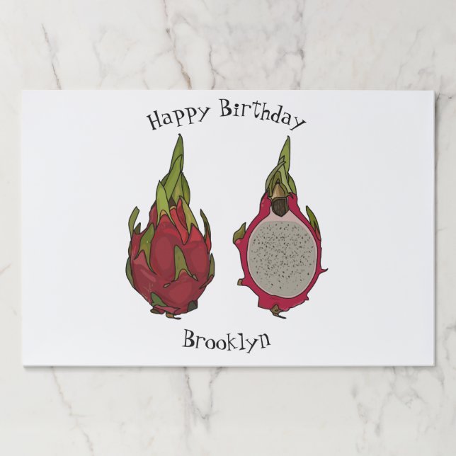 Dragon fruit cartoon illustration  paper pad (Front)