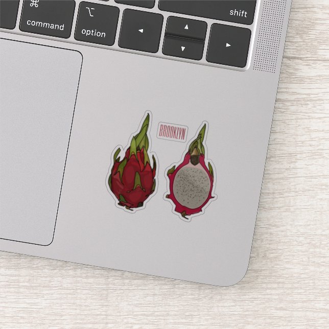 Dragon fruit cartoon illustration sticker (Detail)